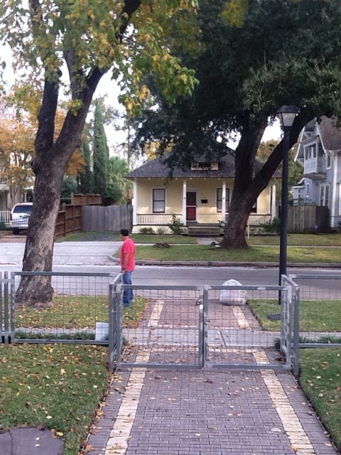 photo John on 941 Cortlandt( Mueller) infront of house 2nd  position pole